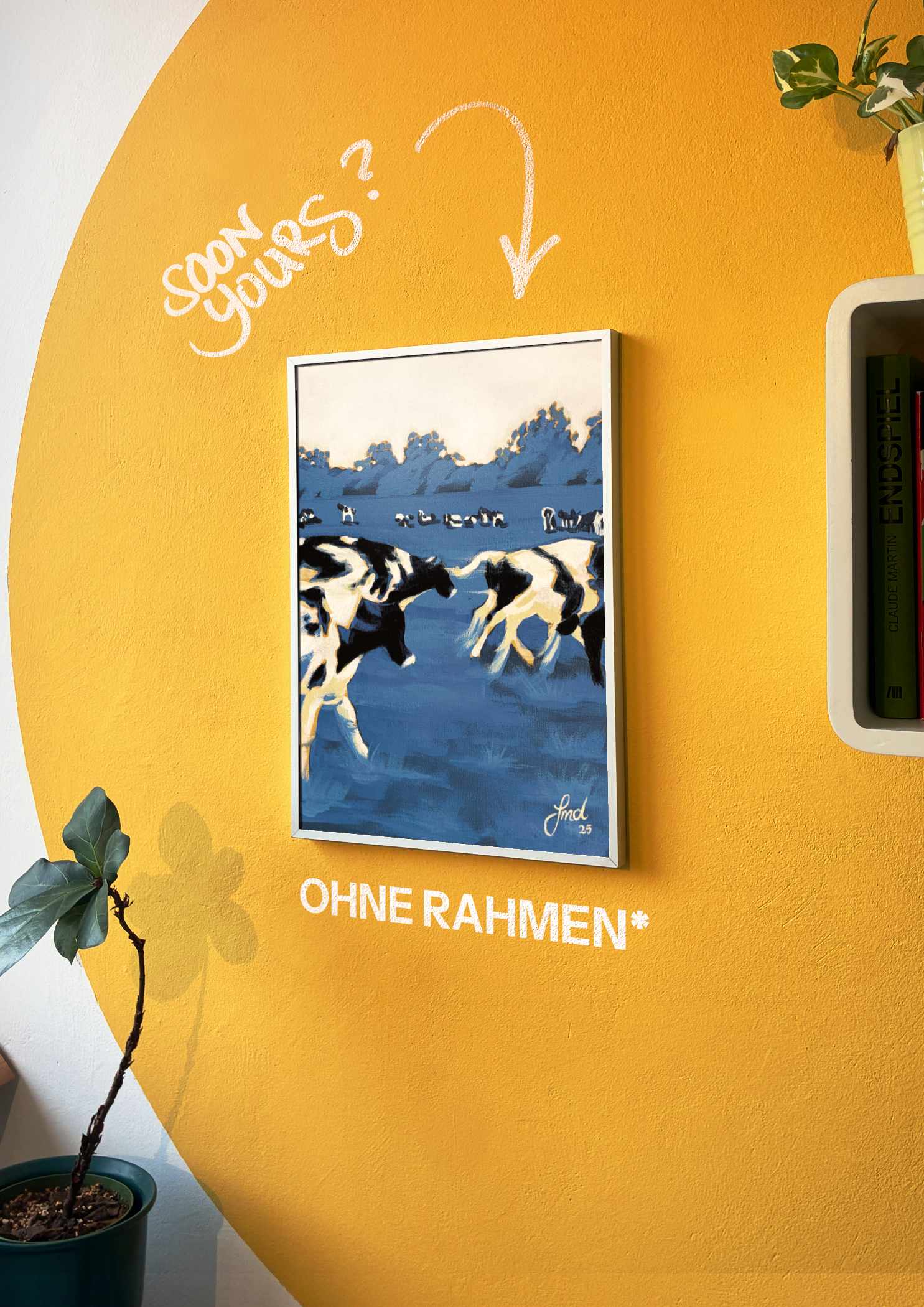 running cows - Kunstdruck