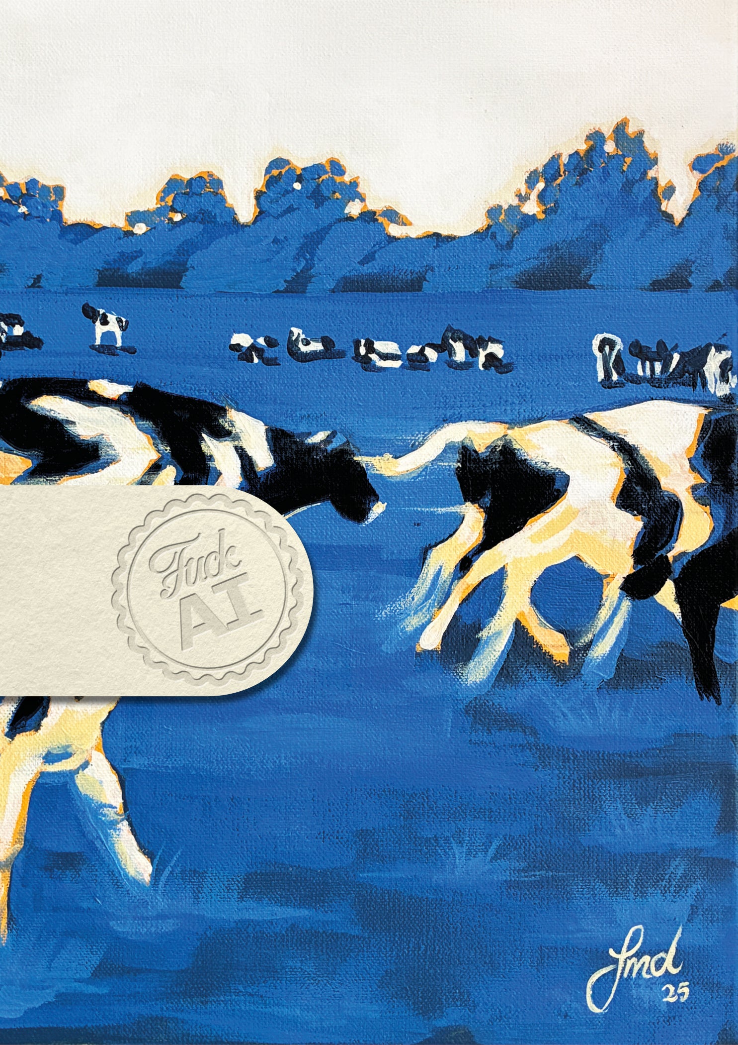 running cows - Kunstdruck