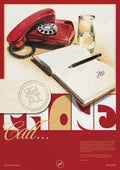 Phone Call - Kunst-Typo Poster